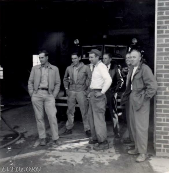 1960: John Ralph Abell, Bobby Hammett, Moakley Mattingly, Kennedy Abell, Jim Miedzinski and George Beavans at Fenwick St. Station.  Photo credit: Brian HAmmett